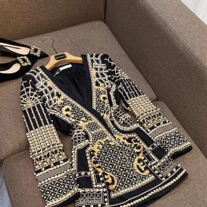 Elegant Pearl Detailed Jacket